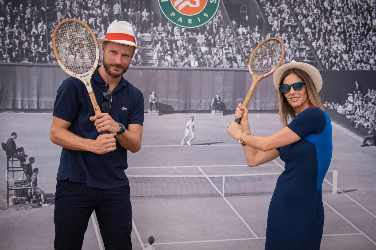Fernanda Lima e Rodrigo Hilbert assistem à final de Roland Garros 2017 (Foto: Divulgação)