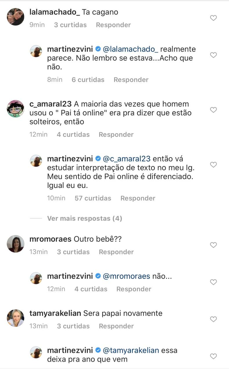 Vinicius Martinez posta foto emocionado, faz suspense em legenda e internautas especulam uma nova gravidez para Carol Dantas (Foto: Reprodução/Instagram)