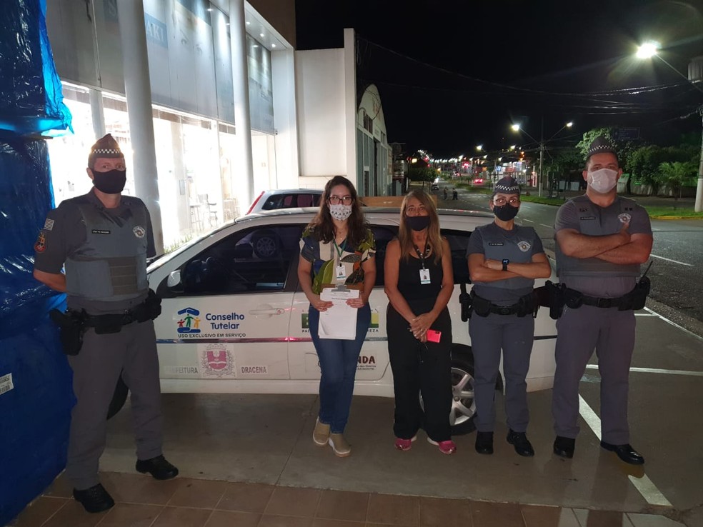 Operação foi realizada para dissuadir aglomerações de pessoas em Dracena — Foto: Polícia Militar