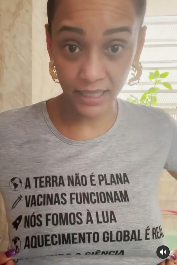 Taís Araujo toma 2ª dose de vacina contra a Covid-19 (Foto: Reprodução/Instagram)