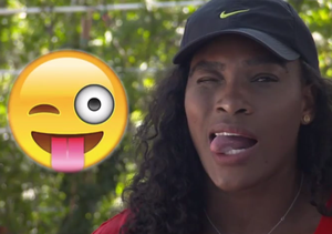 Serena Williams brinca de imitar emojis (Foto: Reprodução / Youtube)
