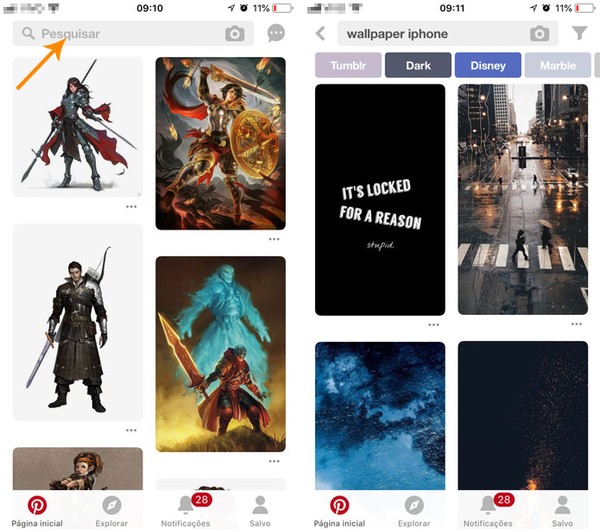 Como encontrar e baixar wallpaper para celular no Pinterest | Imagens |  TechTudo