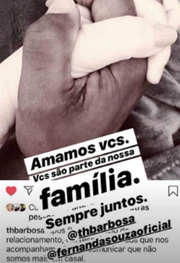 Luciano Huck posta sobre separação de Thiaguinho e Fernanda Souza (Foto: Reprodução/Instagram)