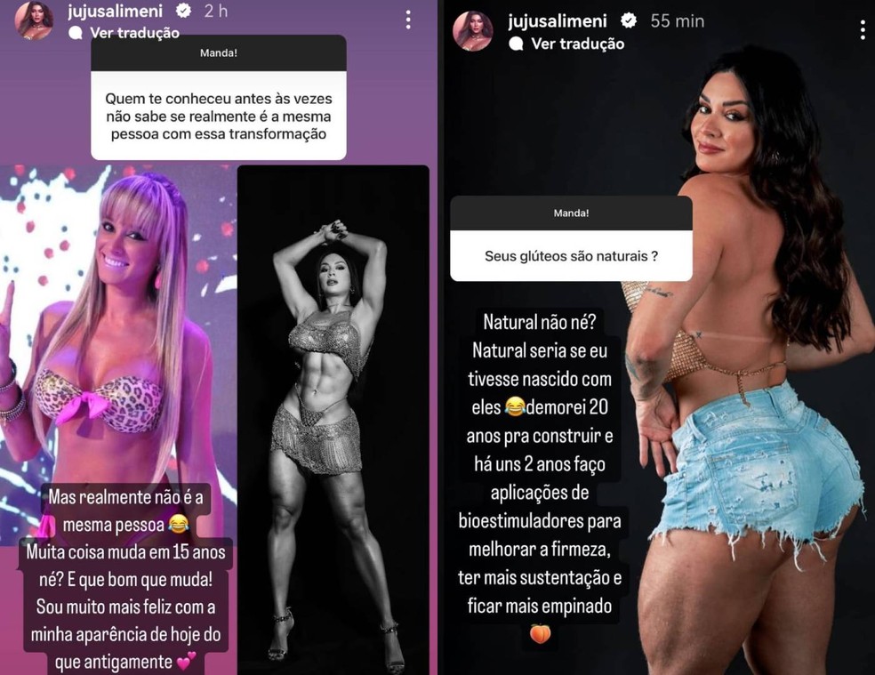 Juju Salimeni responde a seguidores — Foto: Reprodução/Instagram