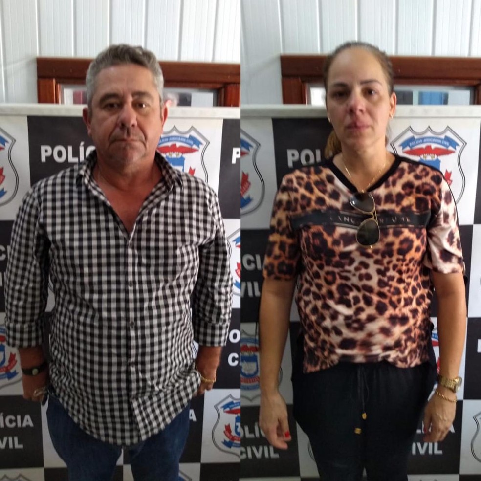 Duas pessoas são presas por aplicar golpe na compra de gado usando cheques sem fundos como pagamento em MT — Foto: Polícia Civil