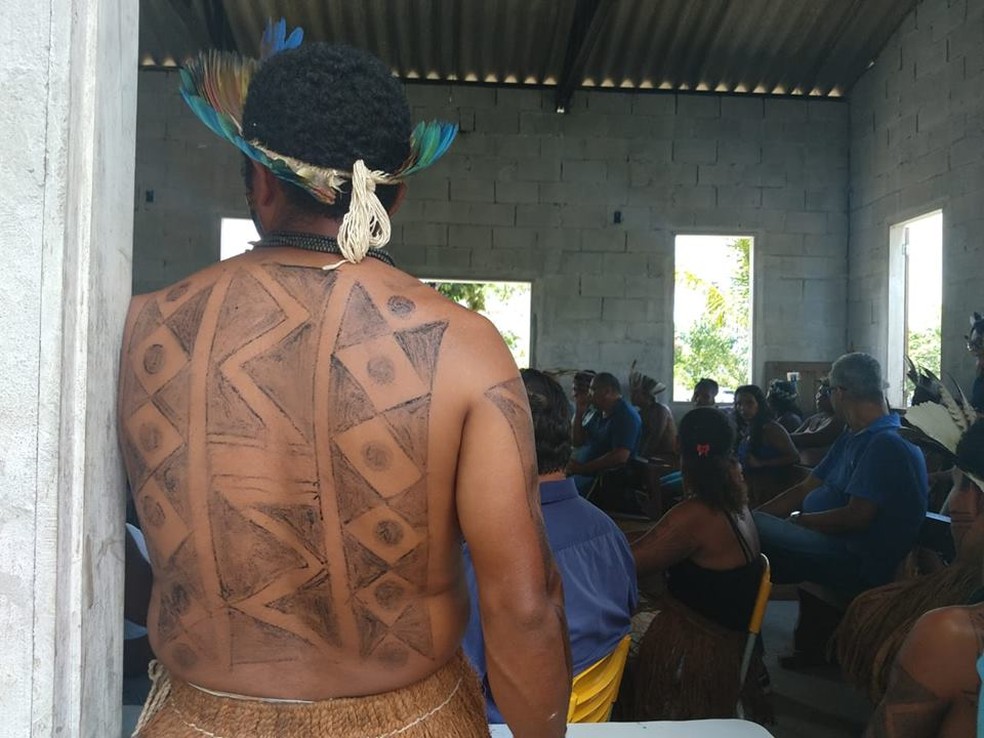 Índios da terra Indígena Tupinambá de Belmonte — Foto: Divulgação/CNDH