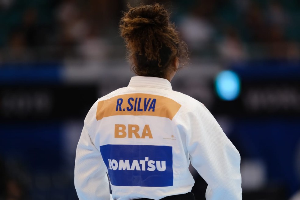 Rafaela Silva em ação no Mundial de Judô de Tóquio — Foto: Roberto Castro / rededoesporte.gov.br