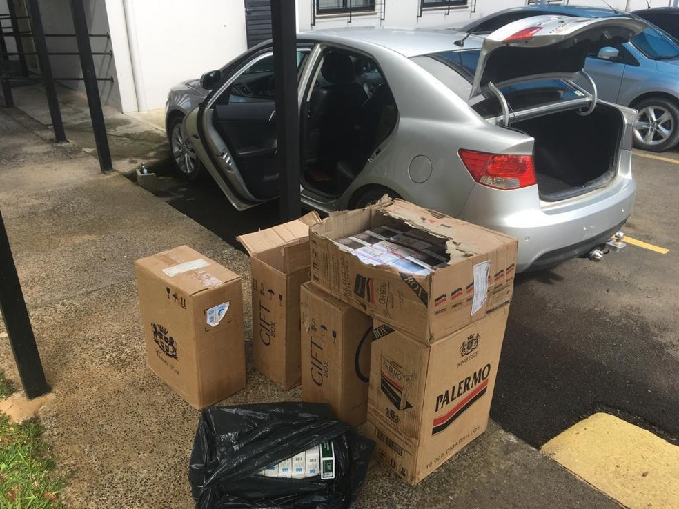 Operação combate contrabando de cigarros — Foto: PF/Divulgação