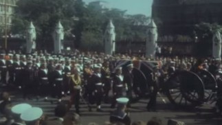 Funeral de lord Mountbatten em Londres. Reprodução de vídeo