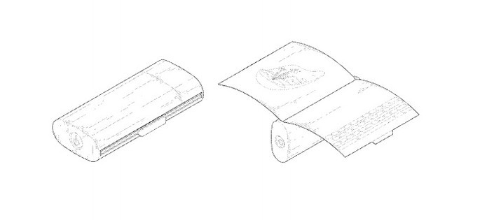 Patente da Samsung mostra notebook com tela enrolável (Foto: Reprodução/US Patents)