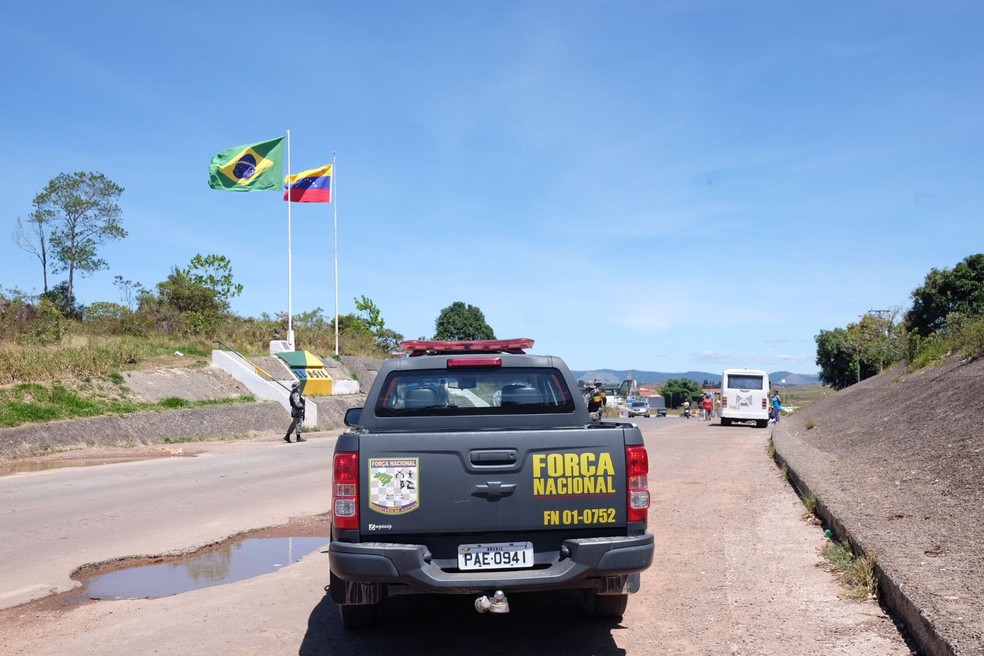 Atuação da Força Nacional na fronteira faz parte de uma força-tarefa anunciada pelo governo federal (Foto: Inaê Brandão/G1 RR)