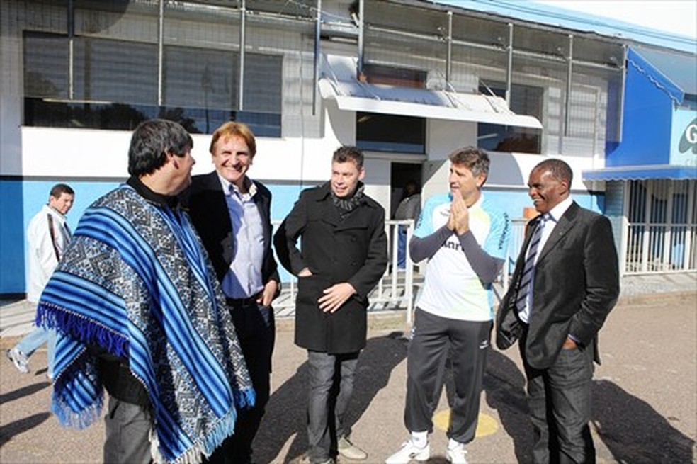 China, Baidek, Paulo Roberto, Renato e Tarciso: campeÃµes da Libertadores e do Mundial em 1983 â€” Foto: MÃ¡rcio Neves/GrÃªmio FBPA
