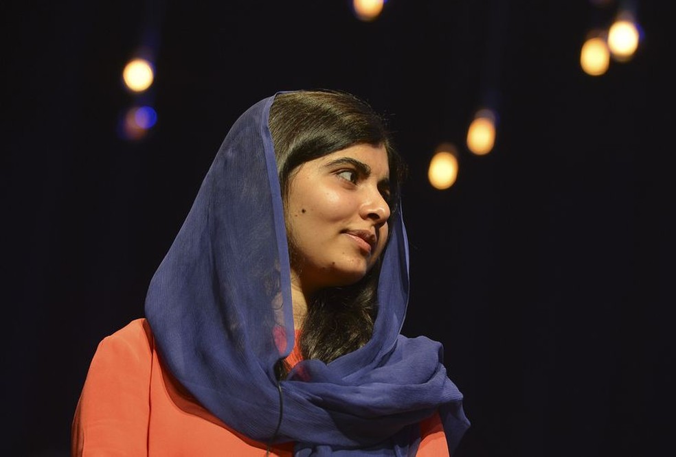 Malala discursa em evento em São Paulo nesta segunda-feira, 9 de julho (Foto: Rovena Rosa/Agência Brasil )