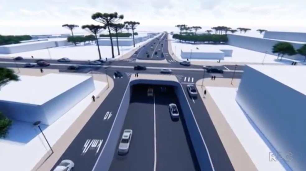 Obras da trincheira da Mário Tourinho devem ficar prontas em abril de 2020 — Foto: Reprodução/RPC