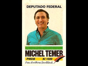 Cartaz da campanha de Michel Temer a deputado federal em 1986 (Foto: Reprodução)