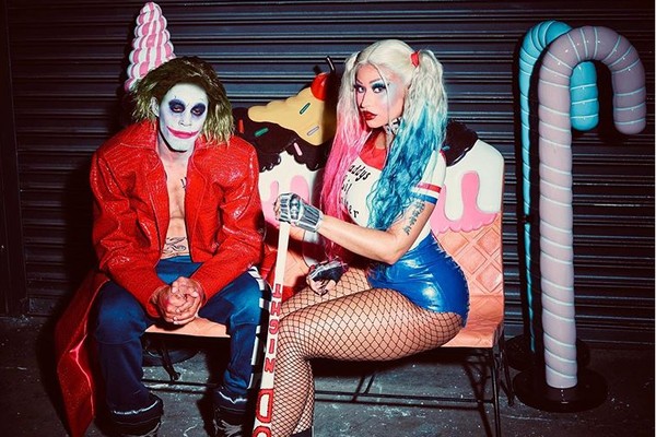 Nicki Minaj e Kenneth Petty se fantasiam de Arlequina e Coringa para o  Halloween