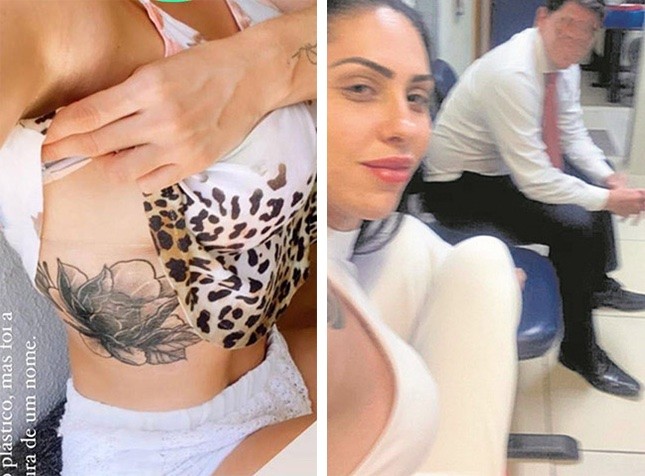 No seu perfil no Instagram, Monique expôs tatuagem cobrindo nome de Jairinho. Depois da morte do filho, fez selfie sorrindo na delegacia