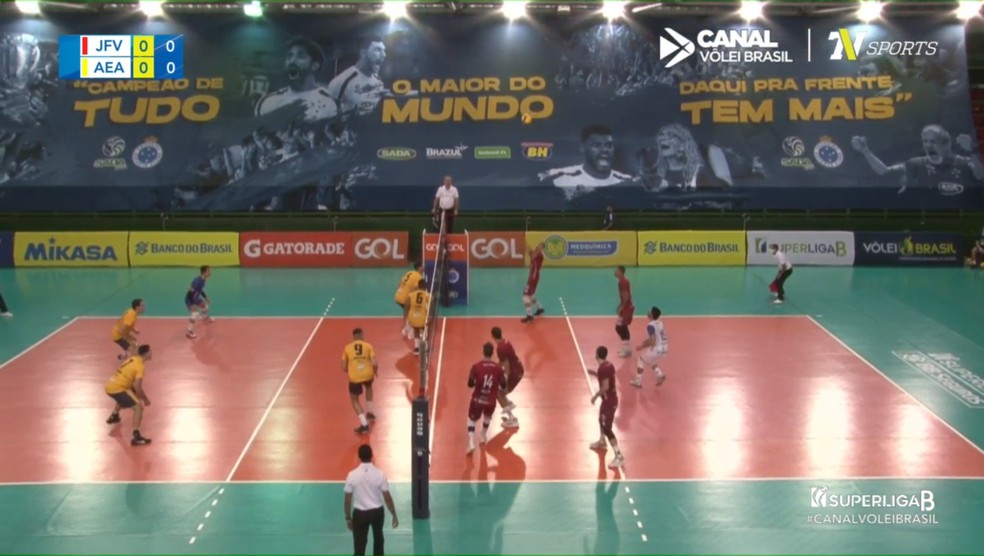 JF Vôlei e Anápolis entraram em quadra invictos na Superliga Masculina B — Foto: Canal Vôlei Brasil