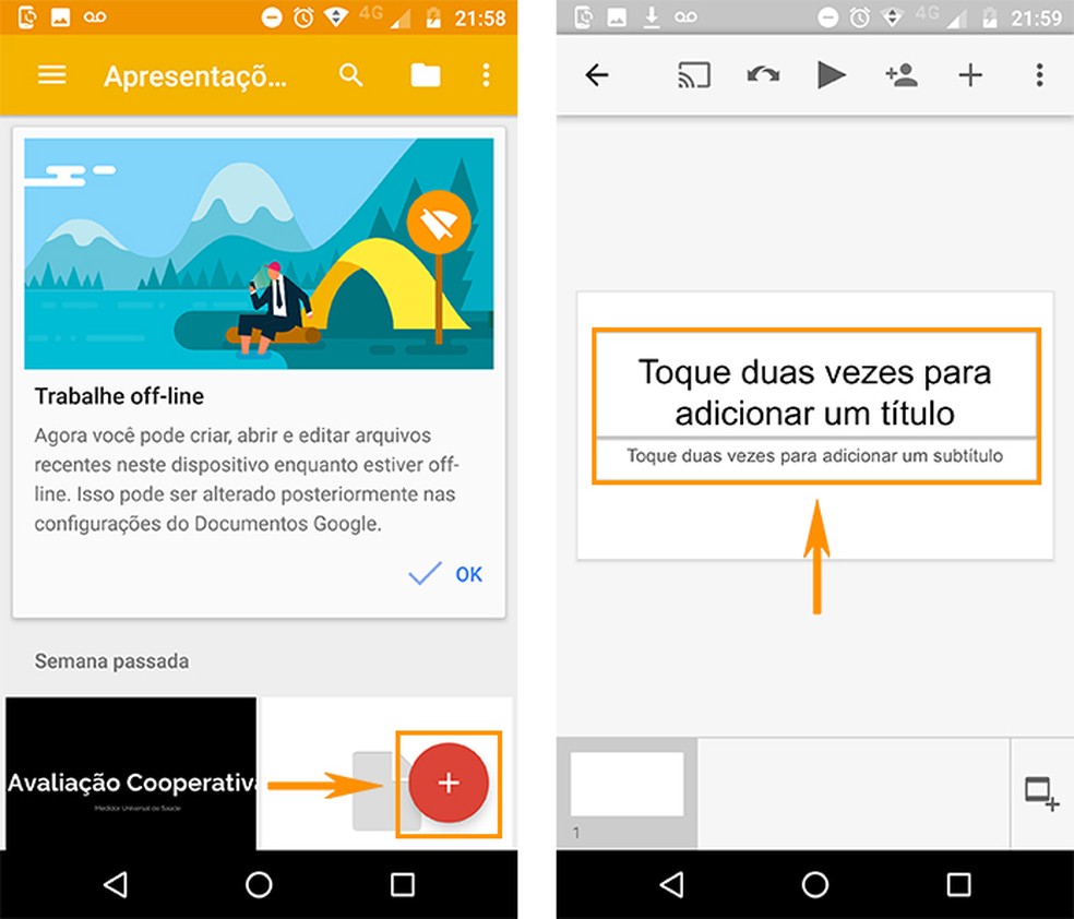 Crie sua apresenta§£o no app do Google pelo Android Foto Reprodu§£o Barbara Mannara