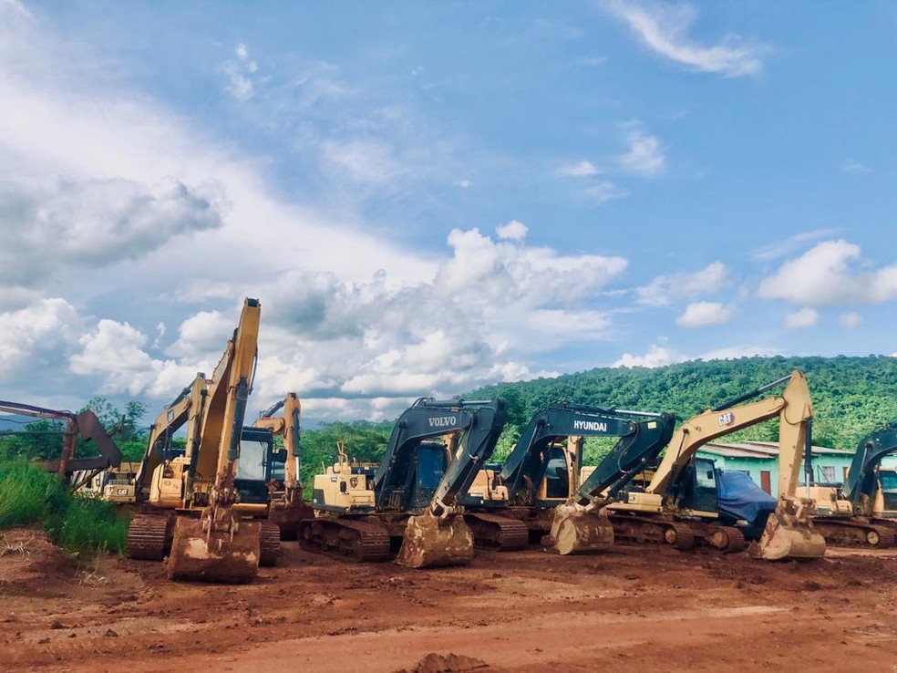 Fiscais apreenderam todo o maquinário encontrado. — Foto: Reprodução / MJSP