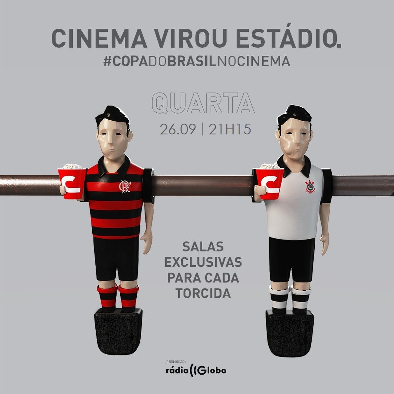 #CopaDoBrasilNoCinema: torcedores poderão assistir Corinthians x Flamengo na telona