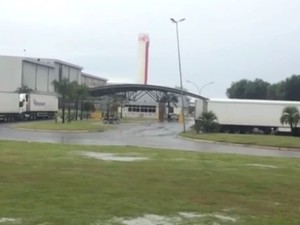 Unidade da BRF em Minerios, Goiás (Foto: Reprodução/ TV Anhanguera)