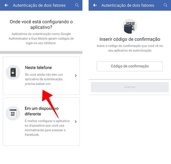 Selecione a geração de códigos por meio de app especializado (Foto: Reprodução/Paulo Alves) Selecione a geração de códigos por meio de app especializado (Foto: Reprodução/Paulo Alves)