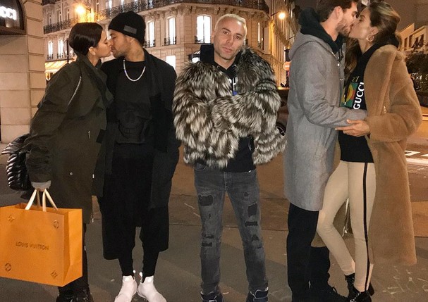 Bruna Marquezine, Neymar, Matheus Mazzafera, Izabel Goulart e o noivo (Foto: Reprodução/ Instagram)