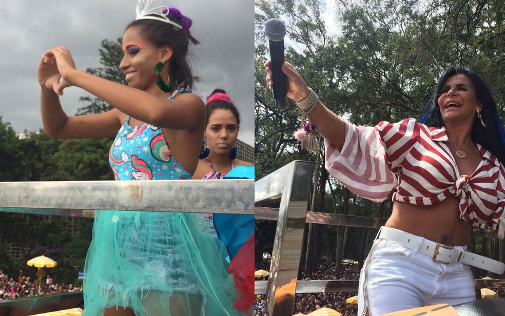 MC Loma e Gretchen, musas da internet, foram destaques do Agrada Gregos (Foto: Arte/G1)