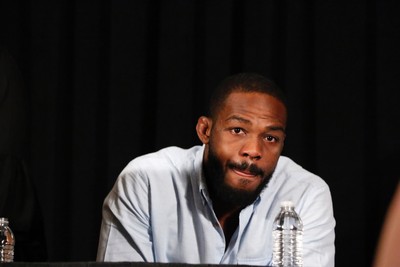 Jon Jones coletiva de imprensa UFC Las Vegas MMA (Foto: Evelyn Rodrigues) Jon Jones coletiva de imprensa UFC Las Vegas MMA (Foto: Evelyn Rodrigues)