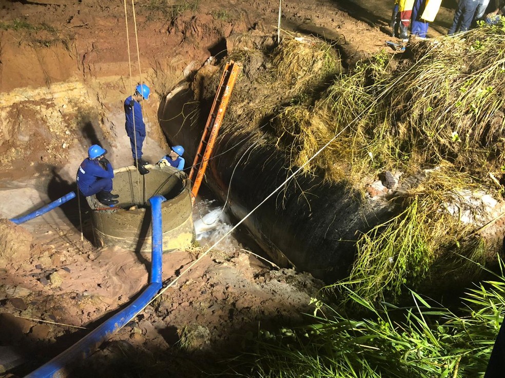 Abastecimento &eacute; retomado de forma gradativa e s&oacute; deve ser normalizado na ter&ccedil;a-feira (31) &mdash; Foto: Embasa / Reprodu&ccedil;&atilde;o