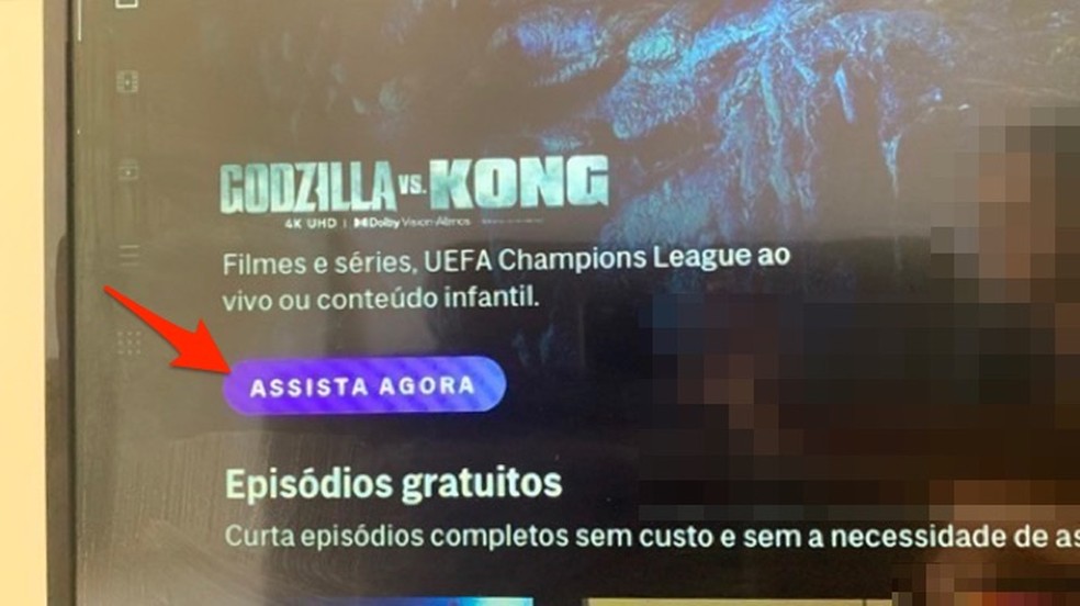 Ação para iniciar um título no app HBO Max em uma TV da LG — Foto: Reprodução/Marvin Costa