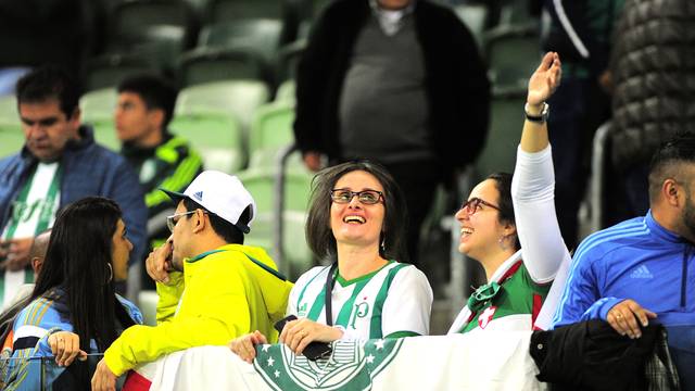 Torcida do Palmeiras na partida contra o Atlético-PR