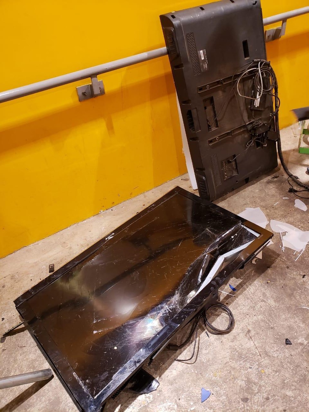 Est&aacute;dio Mineir&atilde;o &eacute; depredado por torcedores na partida entre Cruzeiro x Palmeiras &mdash; Foto: Reprodu&ccedil;&atilde;o/ Twitter Mineir&atilde;o