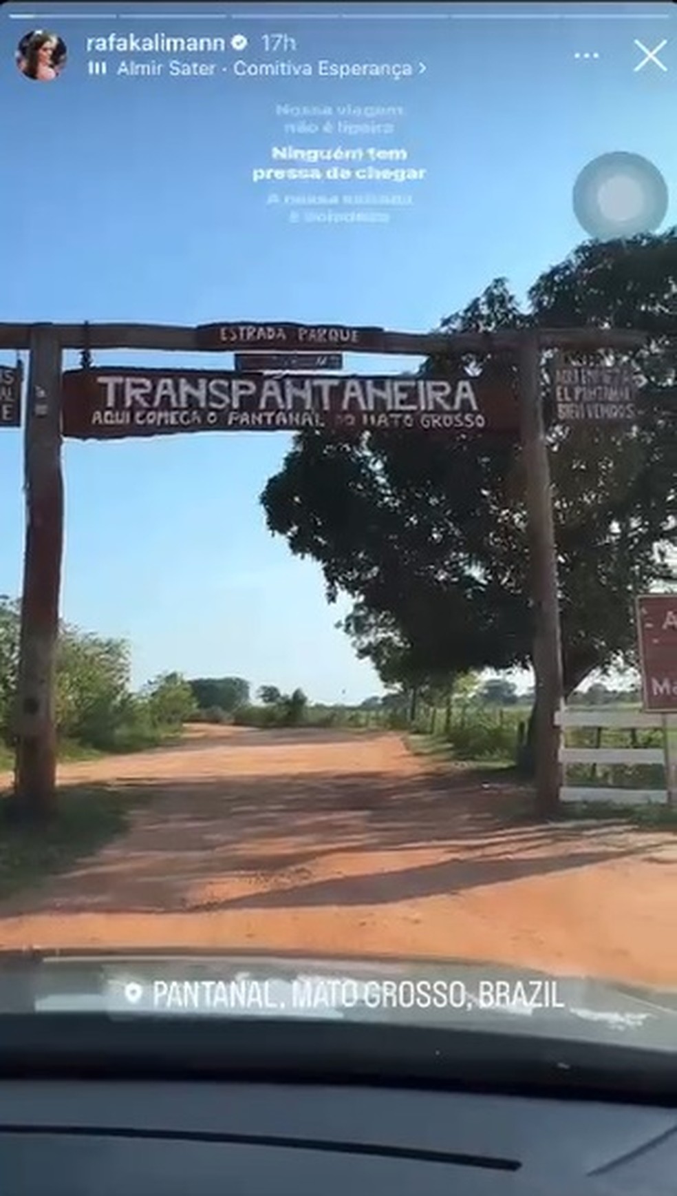 Rafa Kalimann visitou Pantanal de Mato Grosso.  — Foto: Instagram/Reprodução