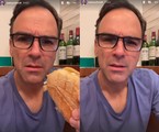 Tadeu Schmidt apareceu faz piada com pão em seu Instagram | Reprodução