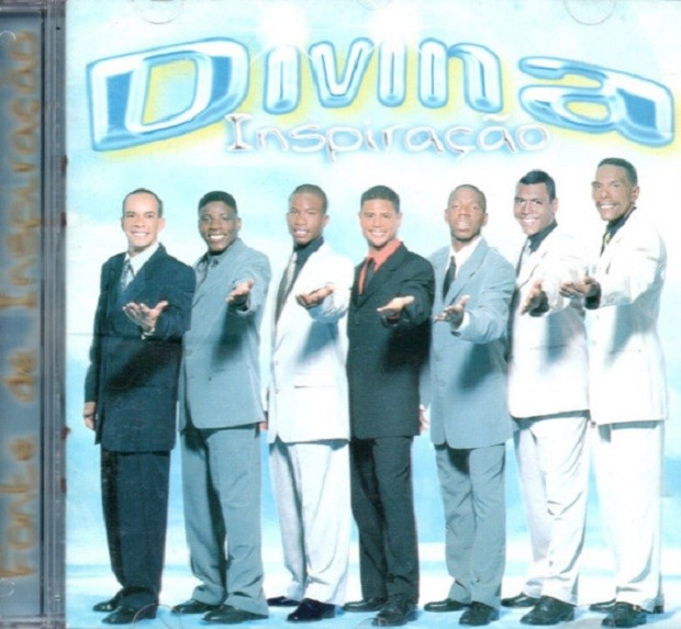 Capa do CD Divina Inspiração, grupo de pagode gospel com Marcelinho Carioca (Foto: Reprodução)