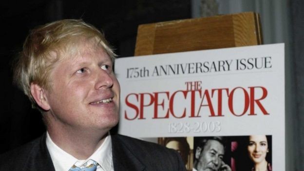 Johnson foi editor do jornal The Spectator (Foto: Getty Images via BBC News)