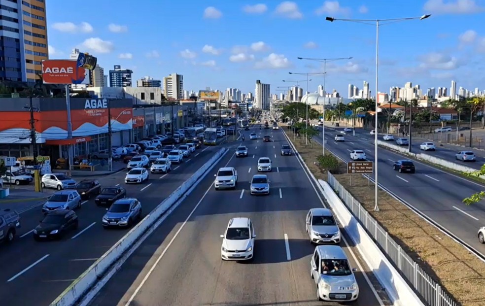 Trânsito na BR-101, em Natal — Foto: SET-RN/Divulgação