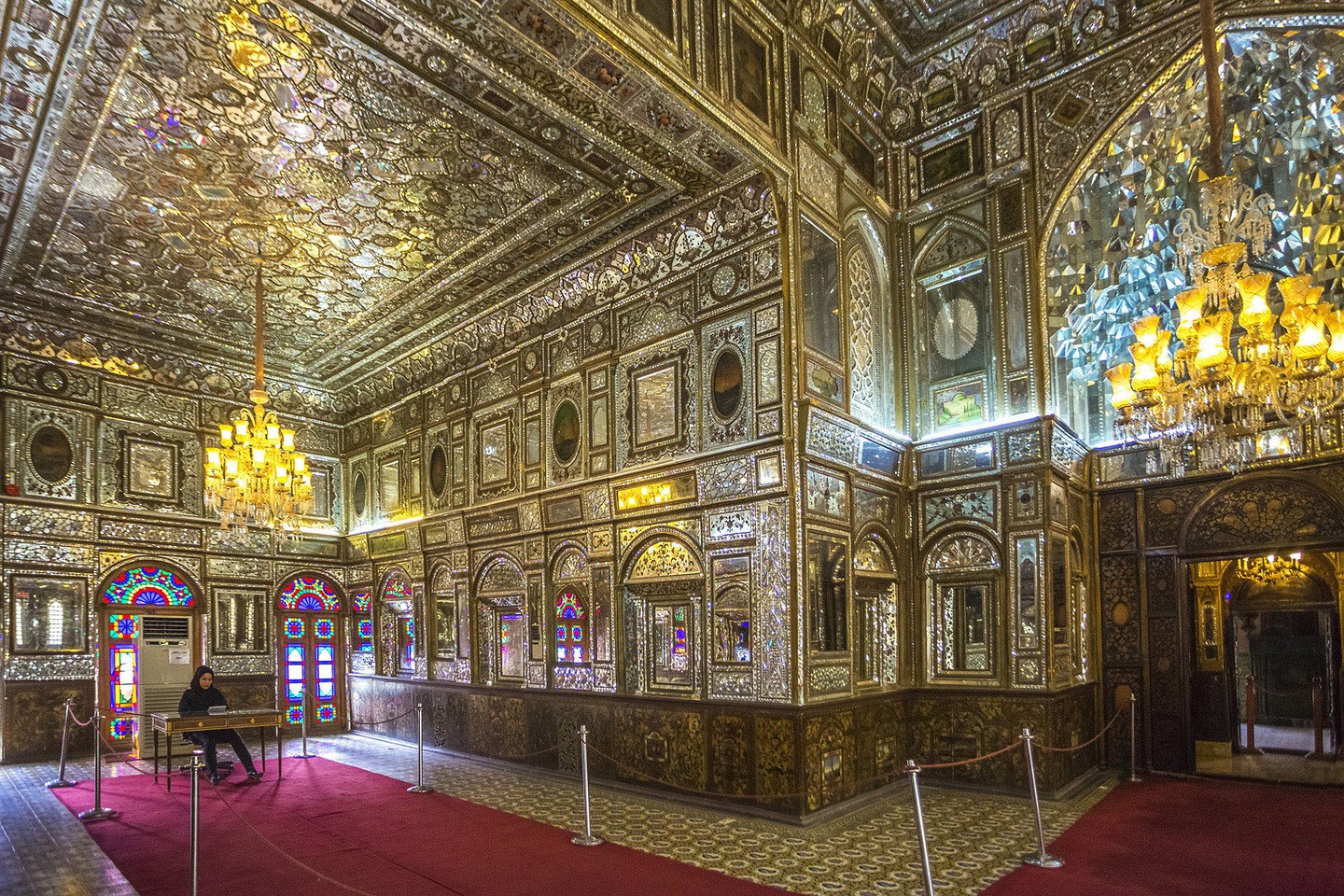 Interior do Palácio de Golestan, em Teerã (Foto: Reprodução)
