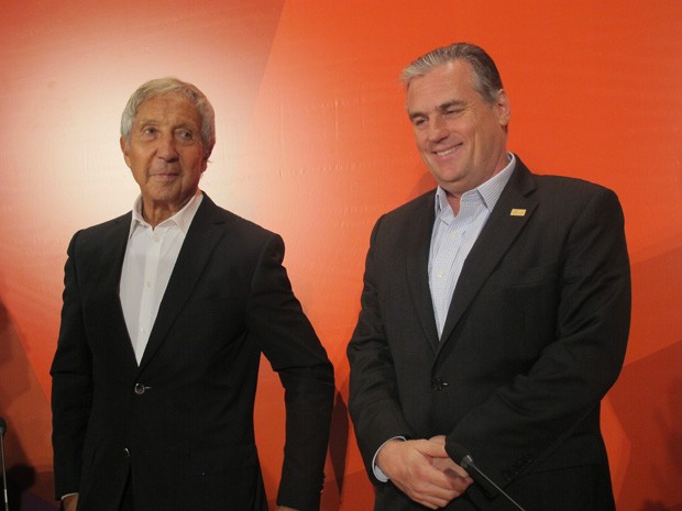 O presidente eleito do conselho da BFR, Abilio Diniz, e o presidente da empresa, José Antonio Fay. (Foto: Darlan Alvarenga/G1)