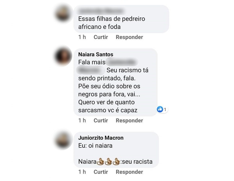 Jovem de Bauru foi respondida com 'emojis' de macaco ao apontar comentários racistas na internet — Foto: Arquivo pessoal