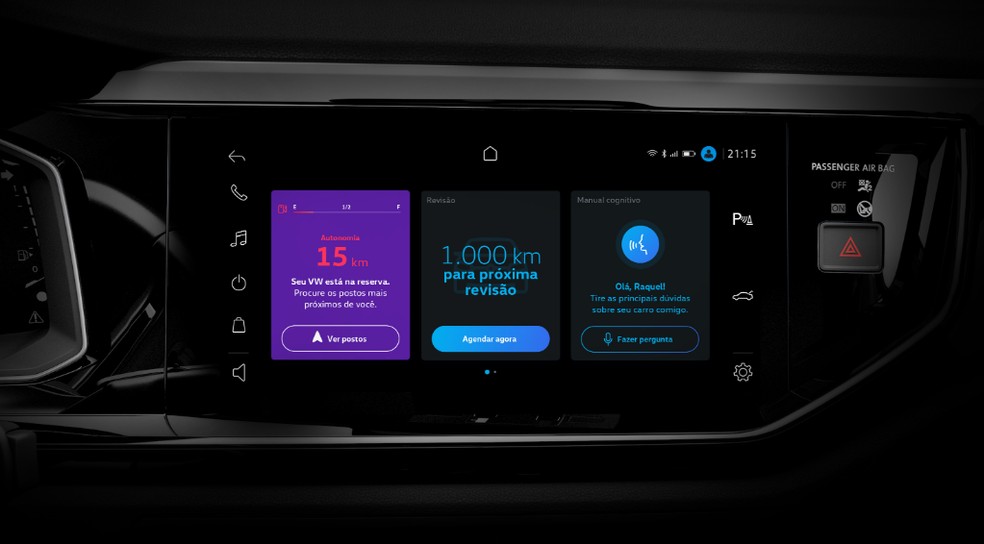 VW Play mostra detalhes do carro, como revisão, abastecimento e oferece tira dúvidas — Foto: Divulgação/Volkswagen