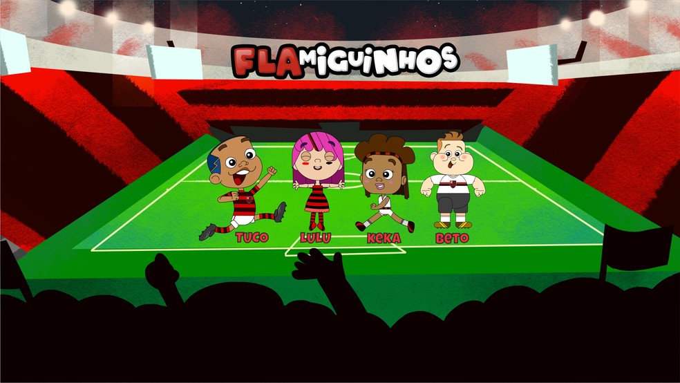 Tuco, Lulu, Keka e Beto são alguns dos personagens do "Flamiguinhos" — Foto: Divulgação