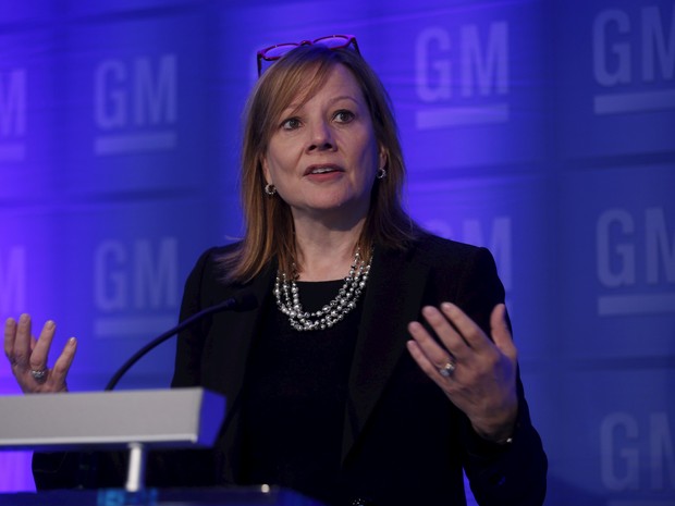 Marry Barra, CEO da GM, concedeu entrevista nesta terça-feira (9), em Detroit, EUA (Foto: Rebecca Cook / Reuters)