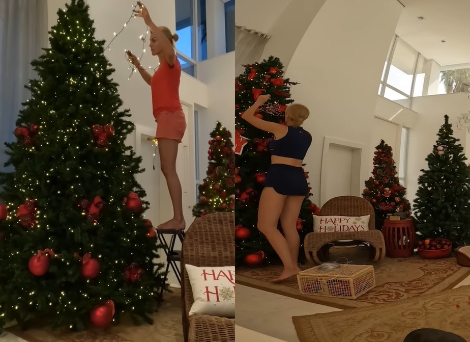 Ana Hickmann mostra decoração de Natal com seis árvores em sua sala | Casa  dos Famosos | Quem
