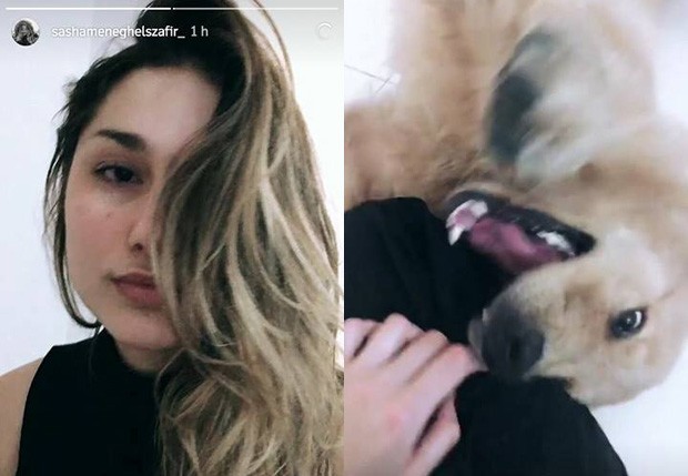 Sasha Meneghel brinca com cachorro (Foto: Reprodução/Instagram)
