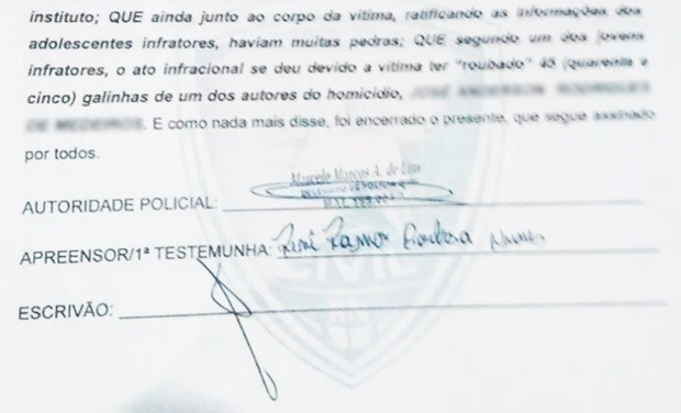 Em depoimento, PM relata a motivação para a morte do garoto João Victor (Foto: Reprodução/G1)