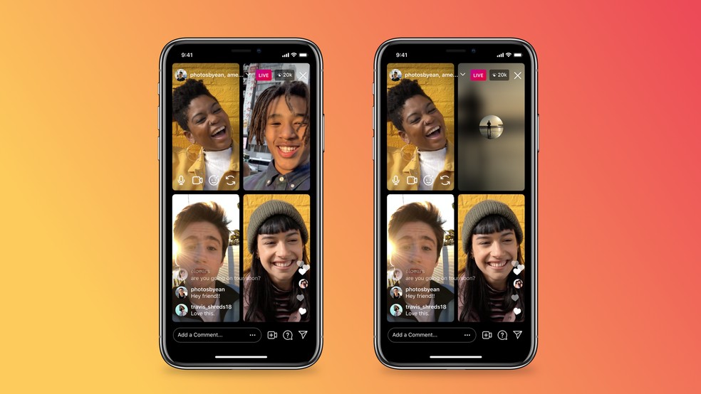 Instagram agora tem opção para desabilitar áudio ou vídeo durante as lives. — Foto: Divulgação/Instagram
