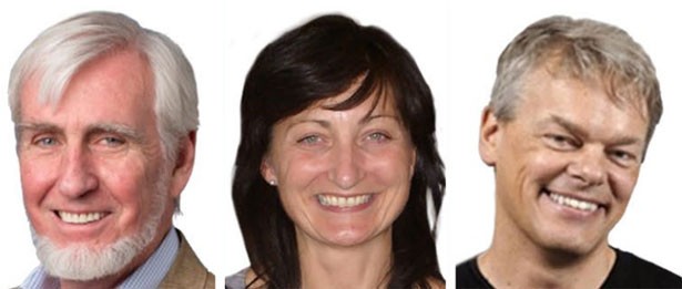 John O'Keefe, May-Britt e Edvar Moser, ganhadores do Nobel de Medicina de 2014 (Foto: Divulgação/Prêmio Nobel)